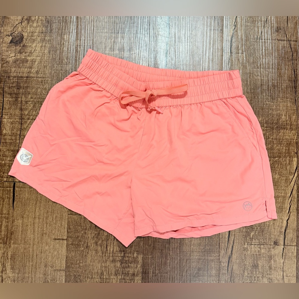 Southern Tide Coral Athletic Shorts | Elastic Waist Drawstring | Size XS